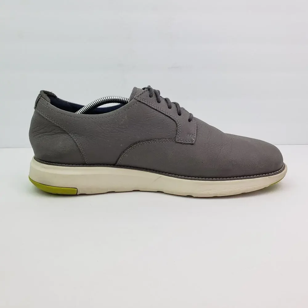 Cole Haan Grand Camden Mens Size 12 Gray Leather Oxford Sneaker Shoes C33830